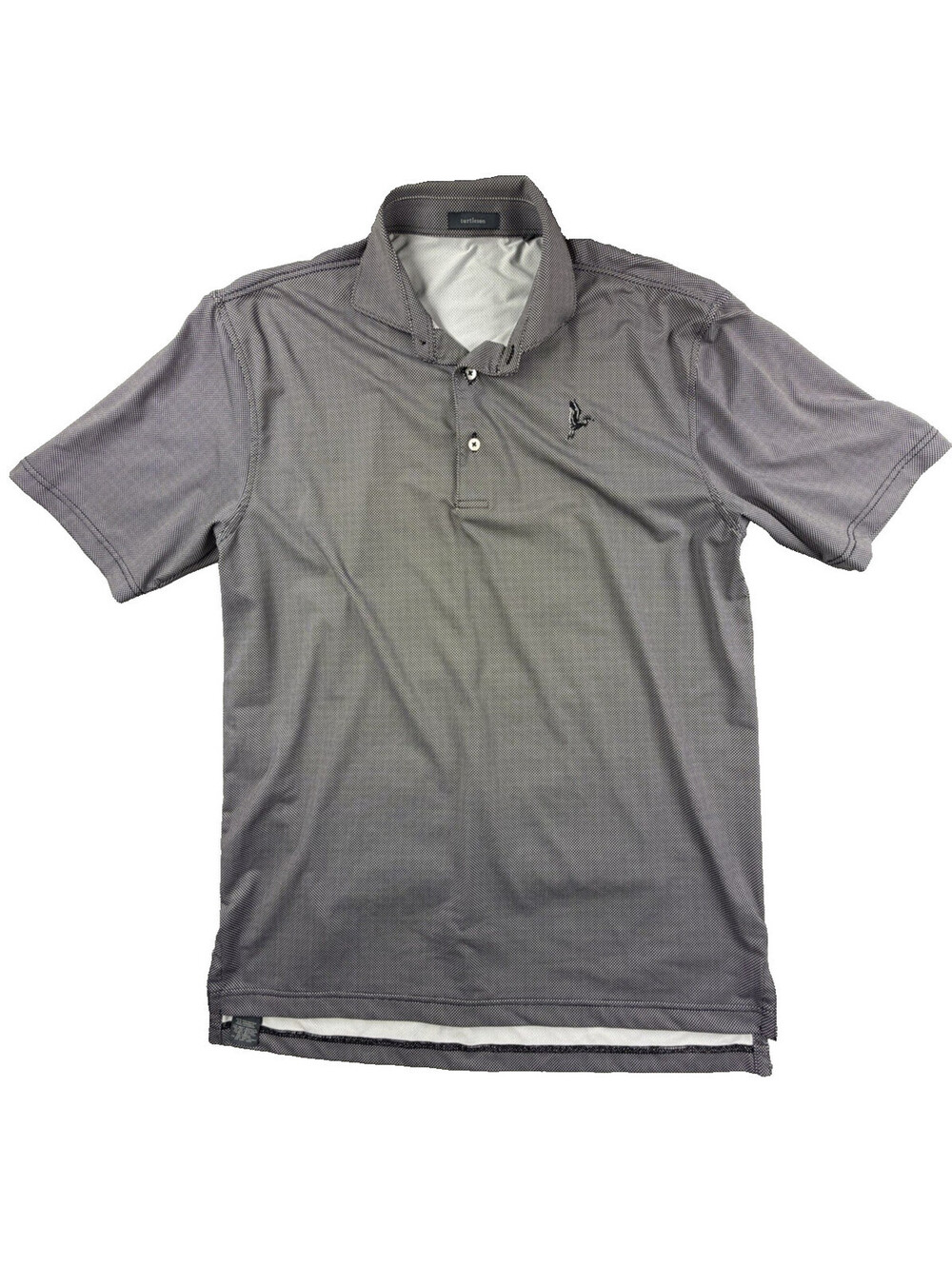 Turtleson Whistling Straits Golf Polo Shirt‎ Mens M Black Geometric Stretch Co